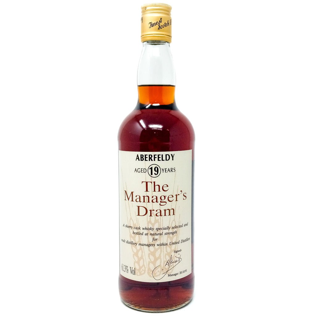 Aberfeldy 19 Year Old The Manager's Dram Single Malt Scotch Whisky, 70cl, 61.3% ABV Aberfeldy 19 Year Old The Manager's Dram Single Malt Scotch Whisky, 70cl, 61.3% ABV