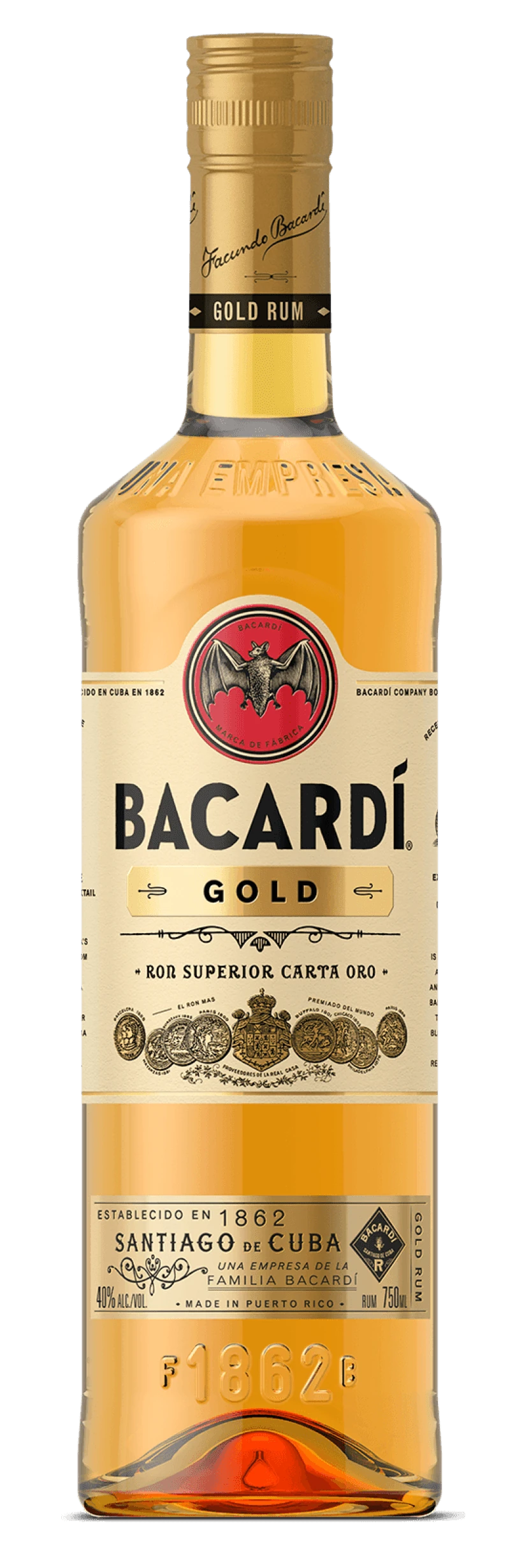 Bacardi Gold Rum 750ML Bacardi Gold Rum 750ML
