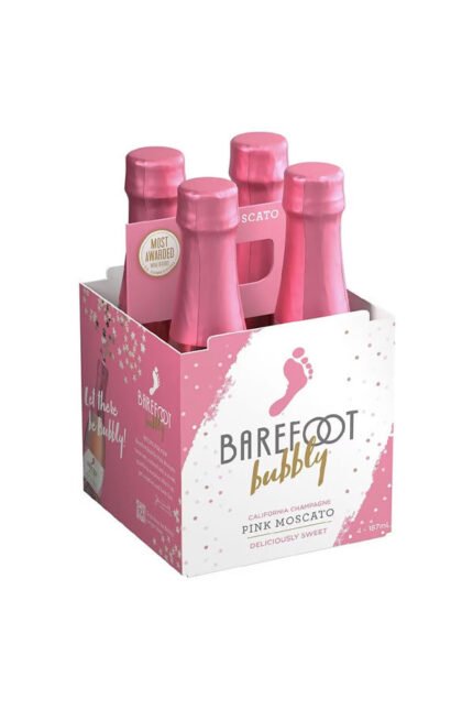 Barefoot Bubbly Pink Moscato 4Pk 187ML