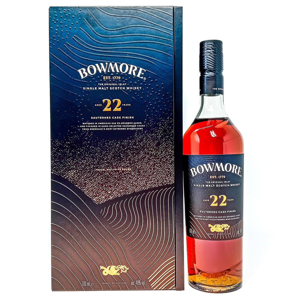 Bowmore 22 Year Old Sauternes Cask Finish Single Malt Scotch Whisky, 70cl, 48% ABV Bowmore 22 Year Old Sauternes Cask Finish Single Malt Scotch Whisky, 70cl, 48% ABV