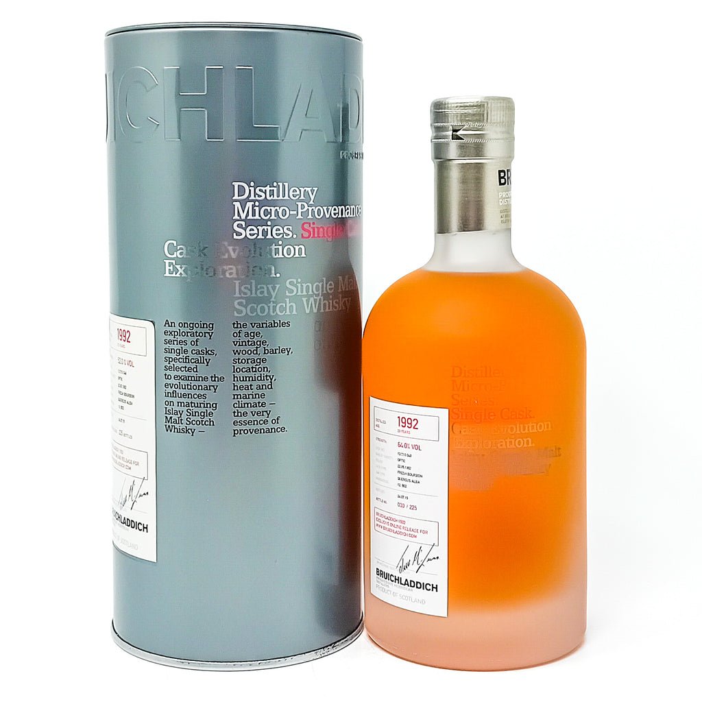 Bruichladdich 1992 23 Year Old Micro-Provenance Cask Evolution Exploration Single Malt Scotch Whisky, 70cl, 52% ABV Bruichladdich 1992 23 Year Old Micro-Provenance Cask Evolution Exploration Single Malt Scotch Whisky, 70cl, 52% ABV