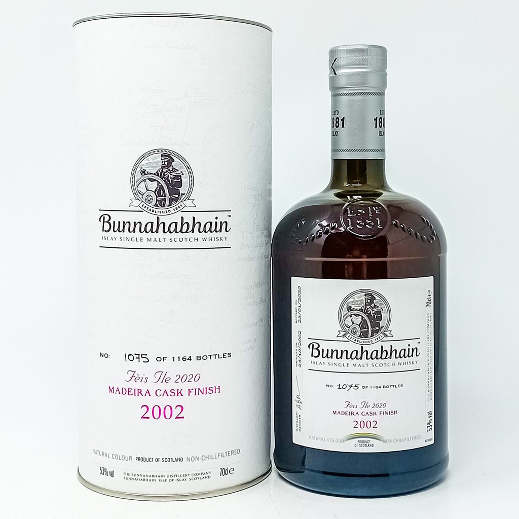 Bunnahabhain 2002 Madeira Cask Finish Feis Ile 2020 Single Malt Scotch Whisky, 70cl, 53% ABV Bunnahabhain 2002 Madeira Cask Finish Feis Ile 2020 Single Malt Scotch Whisky, 70cl, 53% ABV