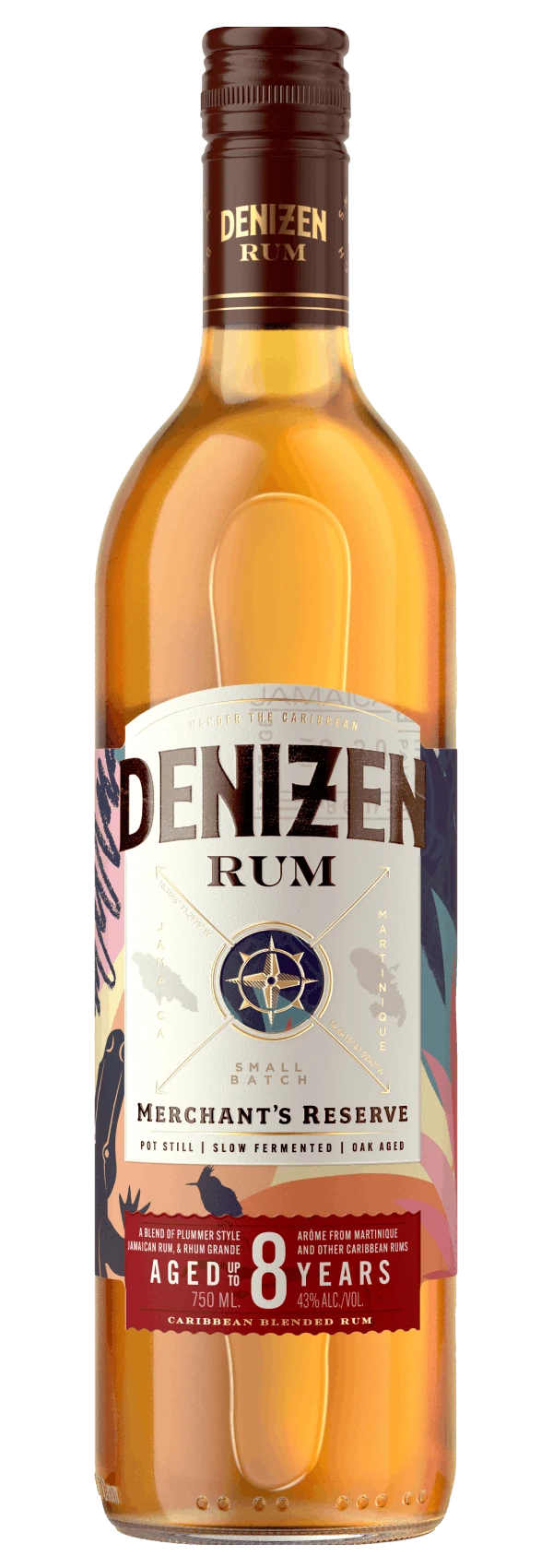 Denizen Merchant's Reserve 8 Year Rum 750ML Denizen Merchant's Reserve 8 Year Rum 750ML