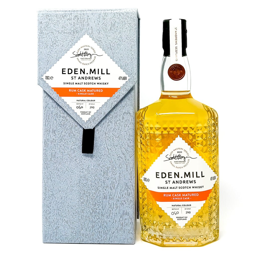 Eden Mill Rum Cask Matured Mystery Series 2022 Single Malt Scotch Whisky, 70cl, 47% ABV Eden Mill Rum Cask Matured Mystery Series 2022 Single Malt Scotch Whisky, 70cl, 47% ABV
