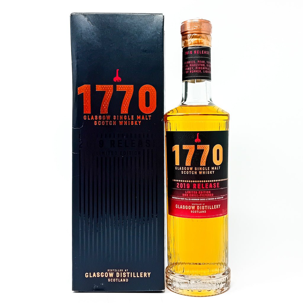 Glasgow 1770 Glasgow Single Malt 2019 Release Single Malt Scotch Whisky, 50cl, 46% ABV Glasgow 1770 Glasgow Single Malt 2019 Release Single Malt Scotch Whisky, 50cl, 46% ABV