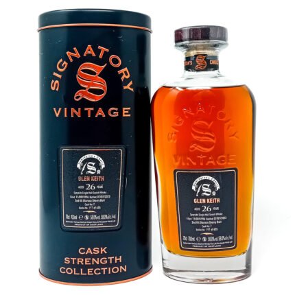 Glen Keith 1996 26 Year Old Signatory Vintage Single Malt Scotch Whisky, 70cl, 58.0% ABV