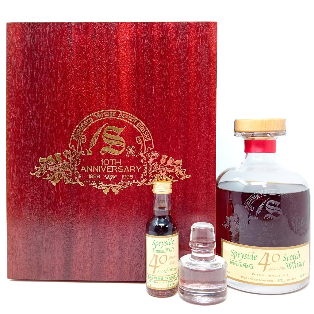 Glenfarclas Speyside 1958 40 Year Old Signatory Vintage Single Malt Scotch Whisky, 70cl + 5cl, 52.8% Vol. Glenfarclas Speyside 1958 40 Year Old Signatory Vintage Single Malt Scotch Whisky, 70cl + 5cl, 52.8% Vol.