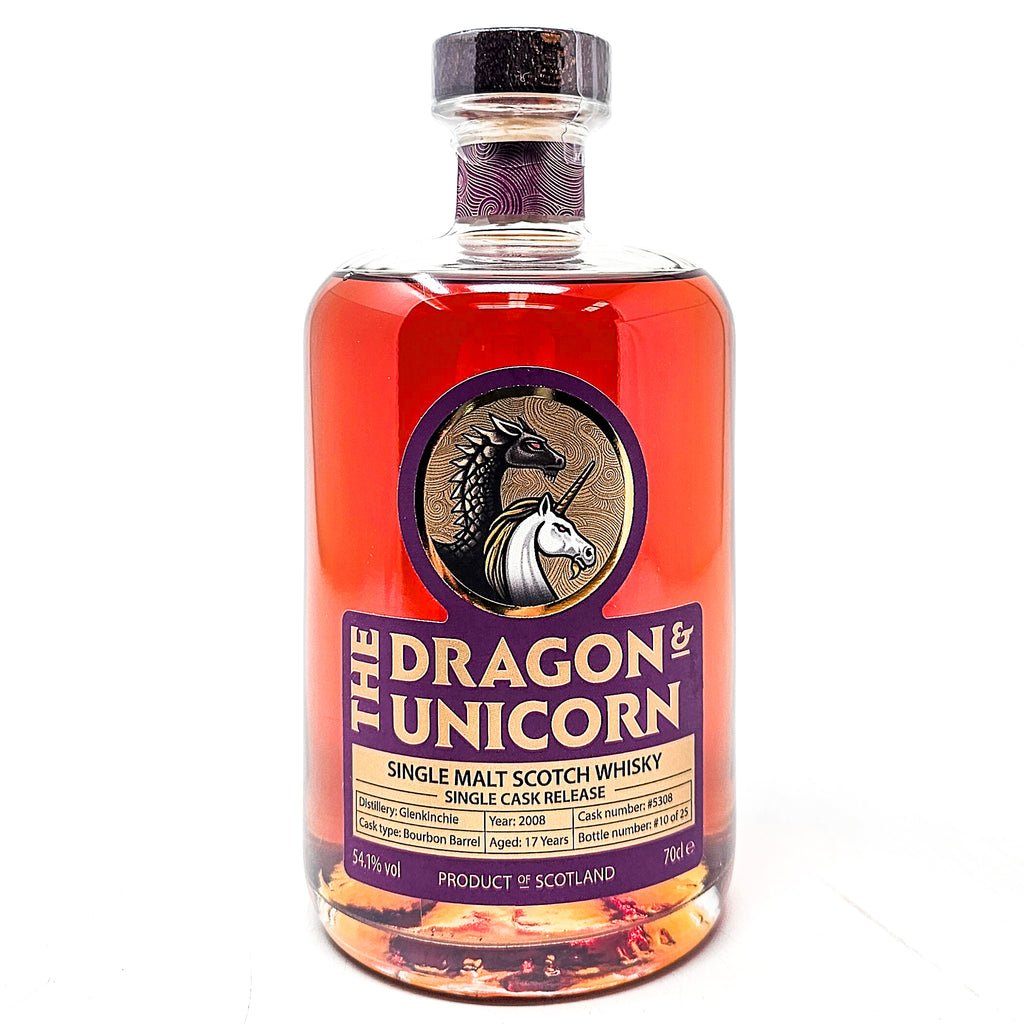 Glenkinchie 2008 17 Year Old The Dragon & Unicorn Single Malt Scotch Whisky, 70cl, 54.1% ABV Glenkinchie 2008 17 Year Old The Dragon & Unicorn Single Malt Scotch Whisky, 70cl, 54.1% ABV