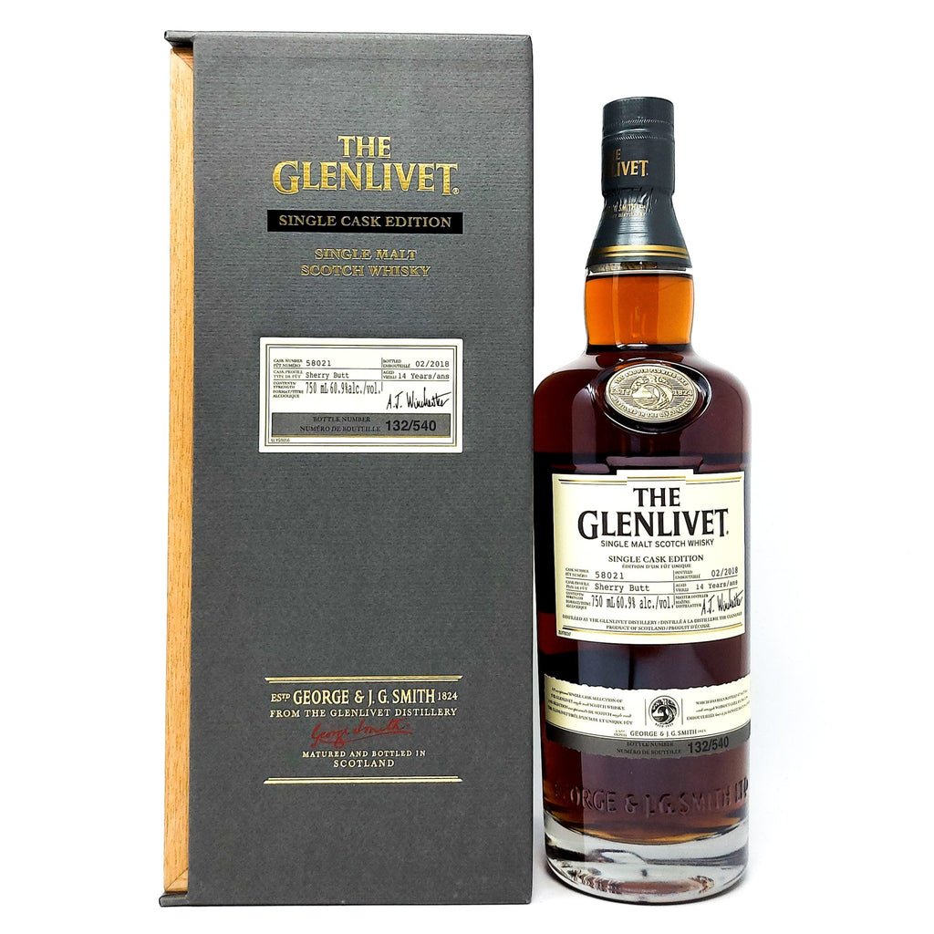 Glenlivet 14 Year Old Single Cask Edition #58021 Single Malt Scotch Whisky, 75cl, 60.9% ABV Glenlivet 14 Year Old Single Cask Edition #58021 Single Malt Scotch Whisky, 75cl, 60.9% ABV