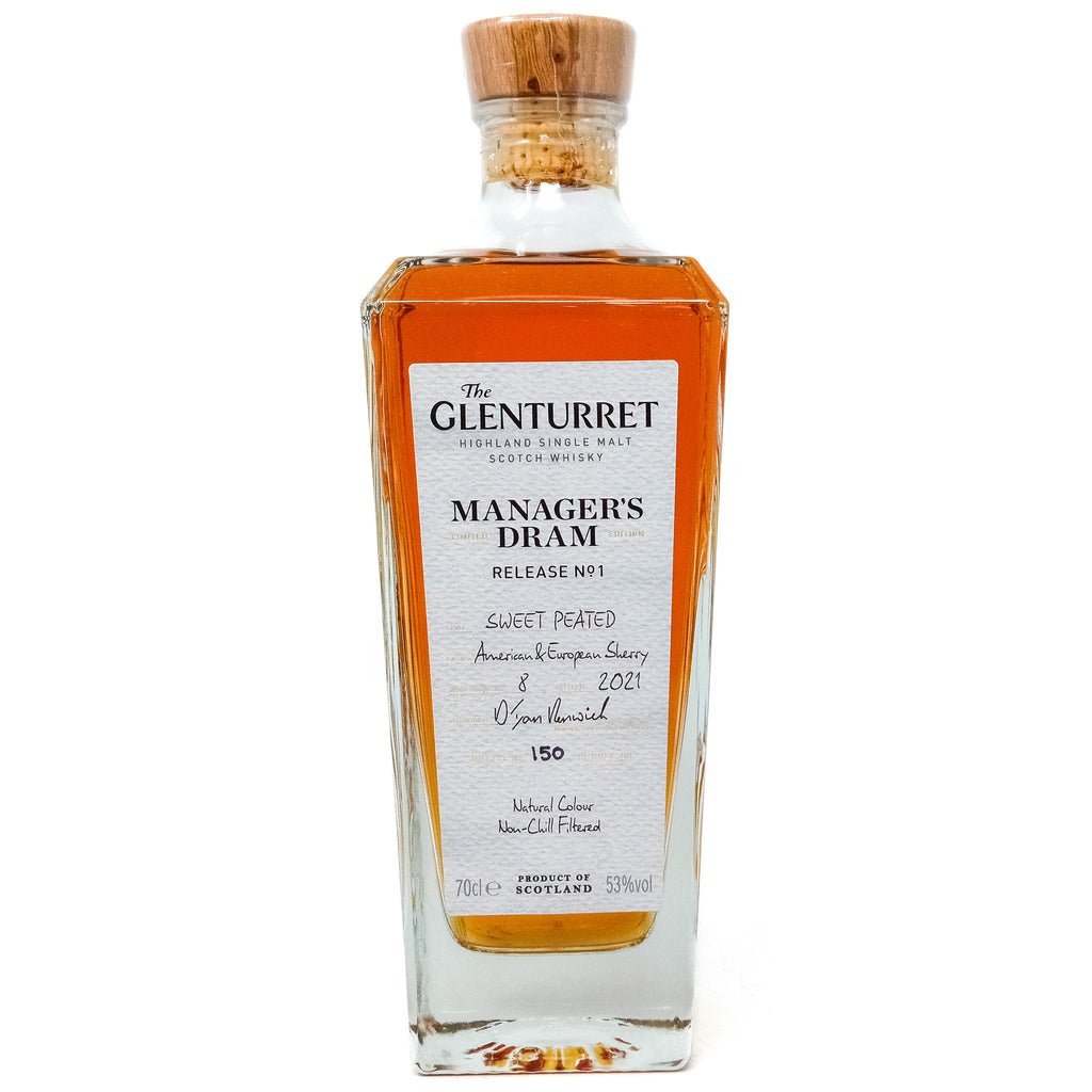 Glenturret Manager's Dram Release No.1 Single Malt Scotch Whisky, 70cl, 53% ABV Glenturret Manager's Dram Release No.1 Single Malt Scotch Whisky, 70cl, 53% ABV