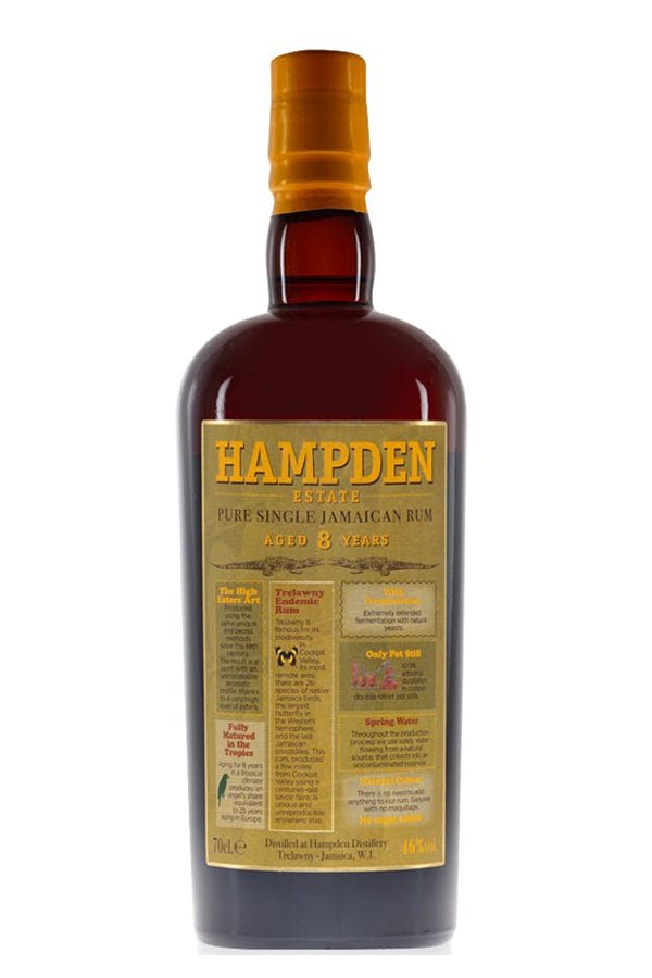 Hampden 8 Year Jamaican Single Estate Rum 750ML Hampden 8 Year Jamaican Single Estate Rum 750ML