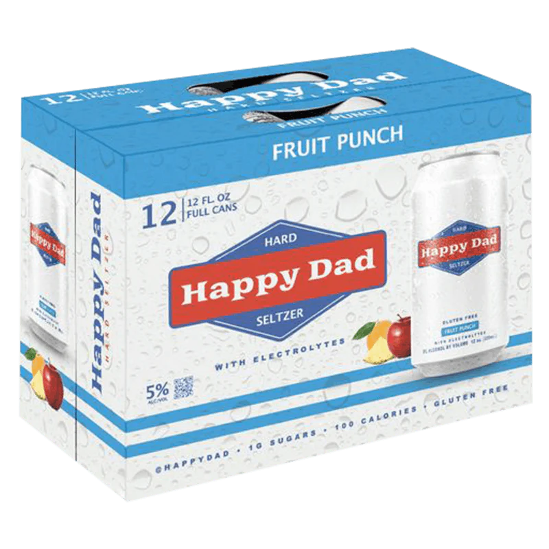 Happy Dad Fruit Punch Hard Seltzer 12Pk Happy Dad Fruit Punch Hard Seltzer 12Pk