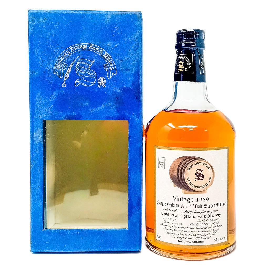 Highland Park 1989 10 Year Old Signatory Vintage Single Malt Scotch Whisky, 70cl, 57.1% ABV Highland Park 1989 10 Year Old Signatory Vintage Single Malt Scotch Whisky, 70cl, 57.1% ABV