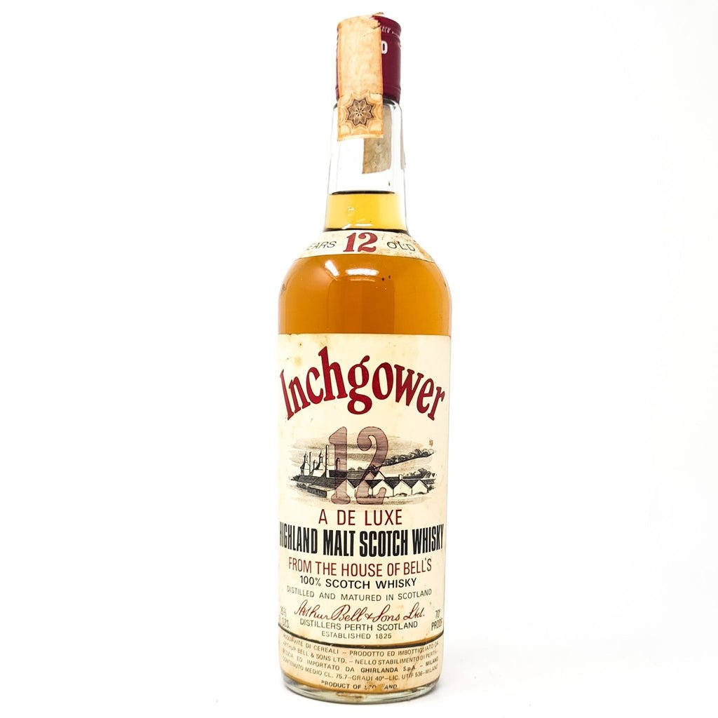 Inchgower 12 Year Old De Luxe Scotch Whisky, 26 2/3 fl. ozs., 70° Proof Inchgower 12 Year Old De Luxe Scotch Whisky, 26 2/3 fl. ozs., 70° Proof