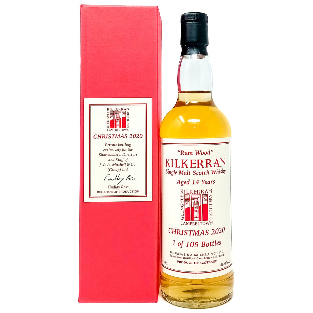 Kilkerran 14 Year Old 2020 Rum Wood Christmas Edition Single Malt Scotch Whisky, 70cl, 46.0% ABV Kilkerran 14 Year Old 2020 Rum Wood Christmas Edition Single Malt Scotch Whisky, 70cl, 46.0% ABV