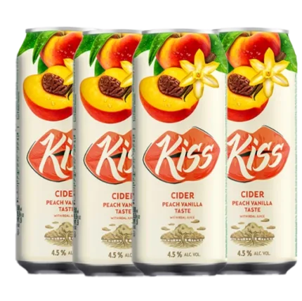 Kiss Peach Vanilla Cider 4Pk