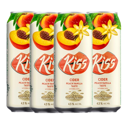 Kiss Peach Vanilla Cider 4Pk Kiss Peach Vanilla Cider 4Pk
