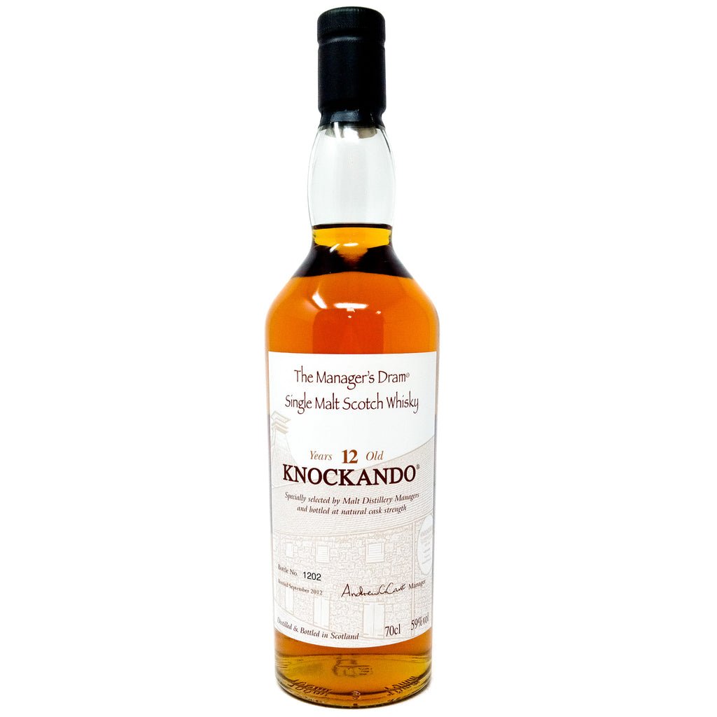 Knockando 12 Year Old Manager's Dram Single Malt Scotch Whisky, 70cl, 59% ABV Knockando 12 Year Old Manager's Dram Single Malt Scotch Whisky, 70cl, 59% ABV