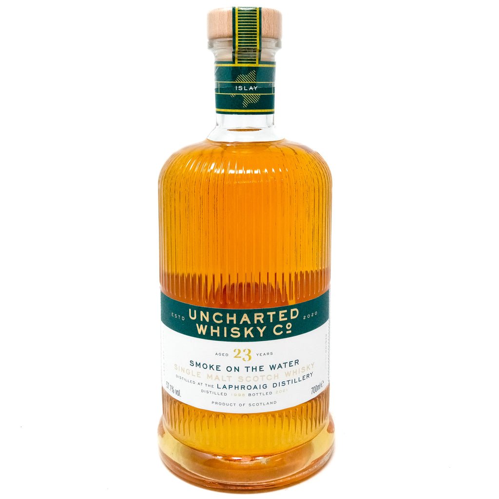 Laphroaig 1998 23 Year Old Uncharted Whisky Co. 'Smoke on the Water' Single Malt Scotch Whisky, 70cl, 57.1% ABV Laphroaig 1998 23 Year Old Uncharted Whisky Co. 'Smoke on the Water' Single Malt Scotch Whisky, 70cl, 57.1% ABV