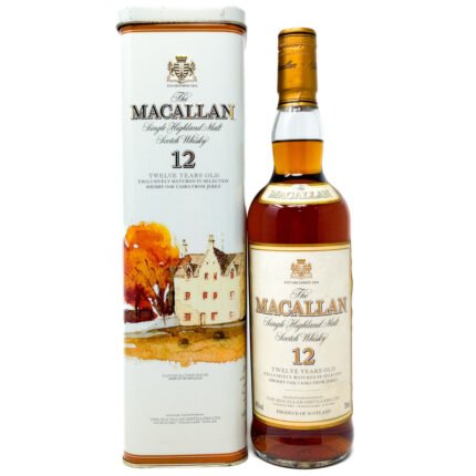 Macallan 12 Year Old Tin Single Malt Scotch Whisky, 70cl, 40% ABV
