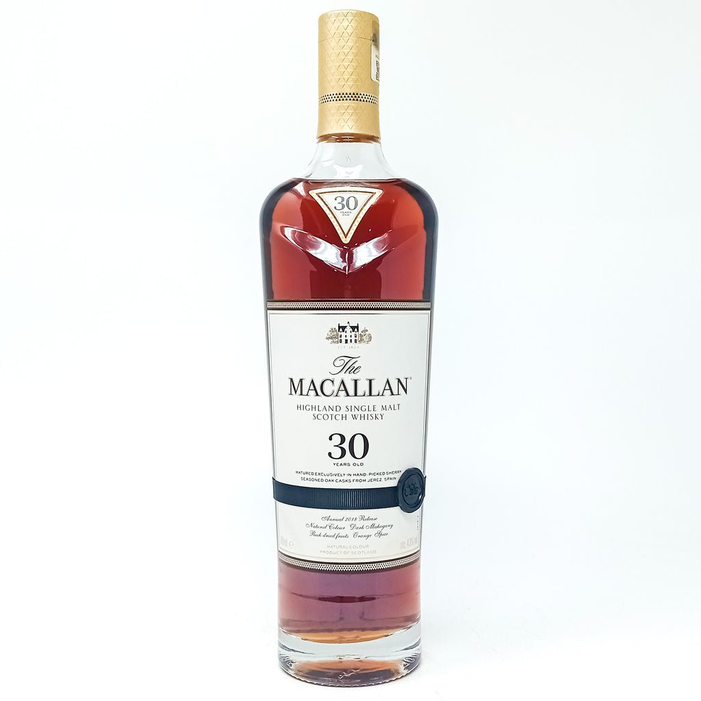 Macallan 30 Year Old Sherry Oak 2018 Release Single Malt Scotch Whisky, 70cl, 43% ABV Macallan 30 Year Old Sherry Oak 2018 Release Single Malt Scotch Whisky, 70cl, 43% ABV