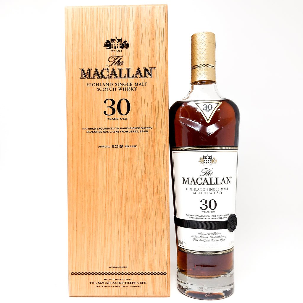 Macallan 30 Year Old Sherry Oak 2019 Release Single Malt Scotch Whisky, 70cl, 43% ABV Macallan 30 Year Old Sherry Oak 2019 Release Single Malt Scotch Whisky, 70cl, 43% ABV
