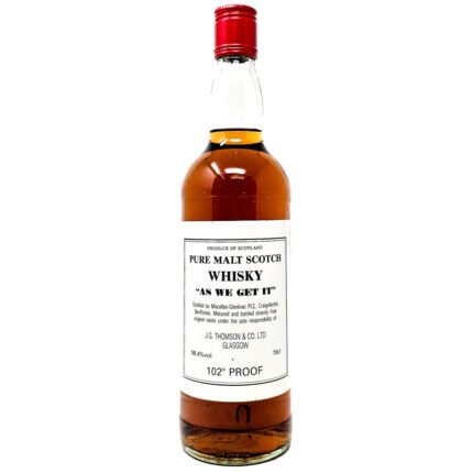 Macallan As We Get It 102 Proof 1990s Single Malt Scotch Whisky, 70cl, 58.4% ABV (102° Proof)