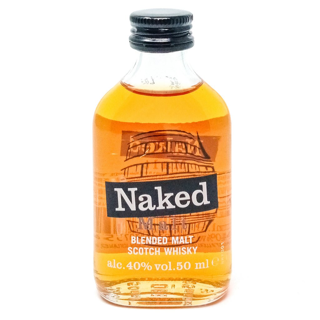 Naked Malt Blended Malt Scotch Whisky, Miniature, 5cl, 40% ABV Naked Malt Blended Malt Scotch Whisky, Miniature, 5cl, 40% ABV