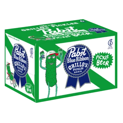 Pabst Blue Ribbon Grillo's Pickle Beer 6Pk Cans