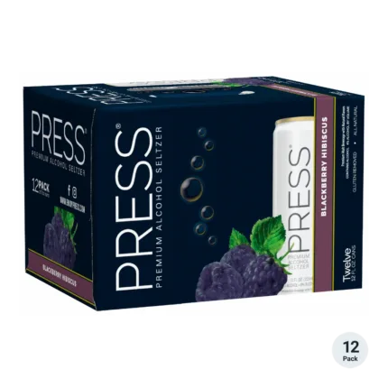Press Seltzer Blackberry Hibiscus 12Pk