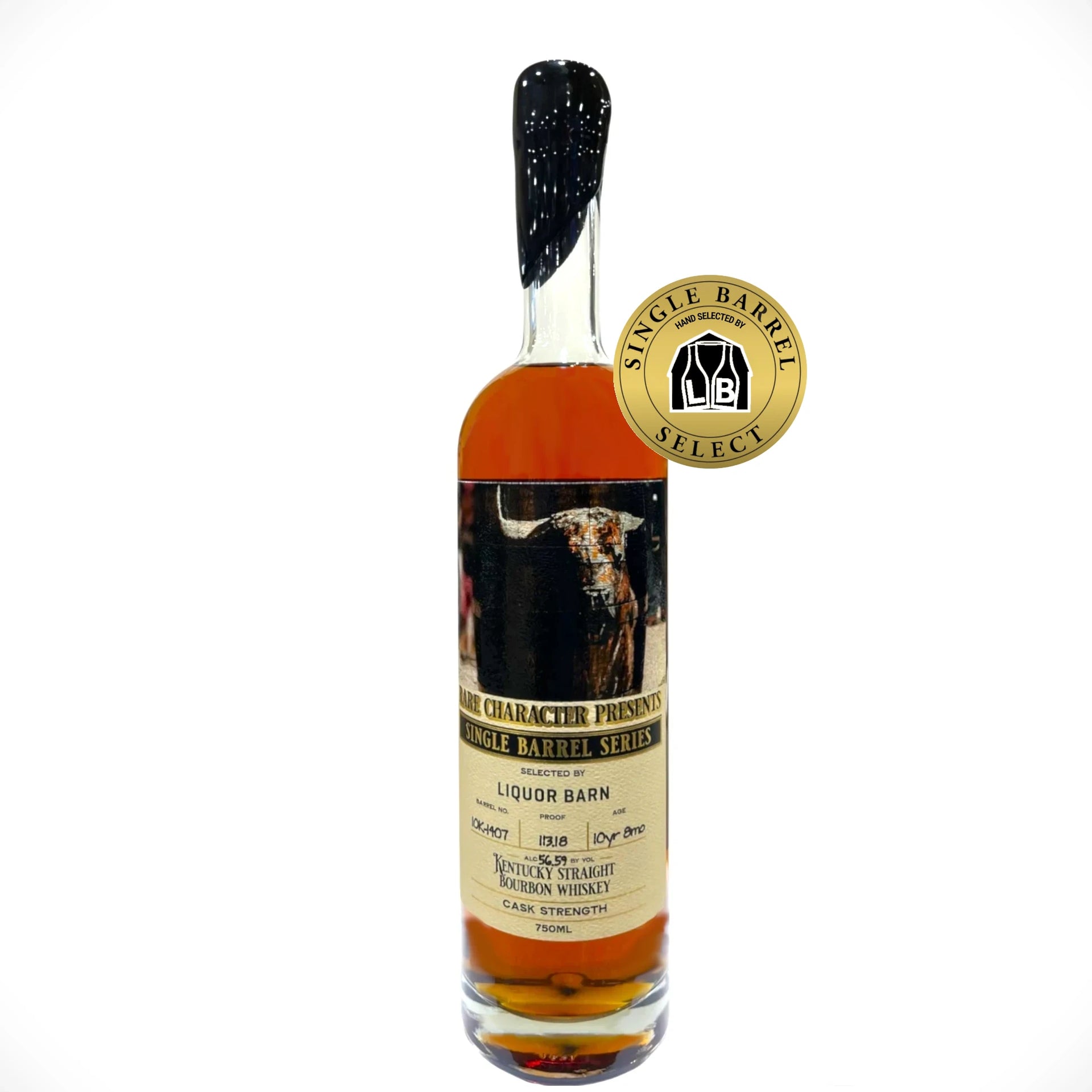 Rare Character Liquor Barn Single Barrel 10K-1407 10 Year Bourbon 750ML Rare Character Liquor Barn Single Barrel 10K-1407 10 Year Bourbon 750ML