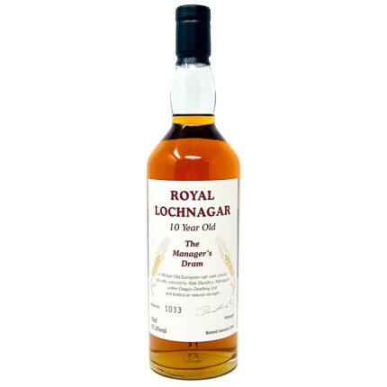 Royal Lochnagar 10 Year Old The Manager's Dram Single Malt Scotch Whisky, 70cl, 57.2% ABV