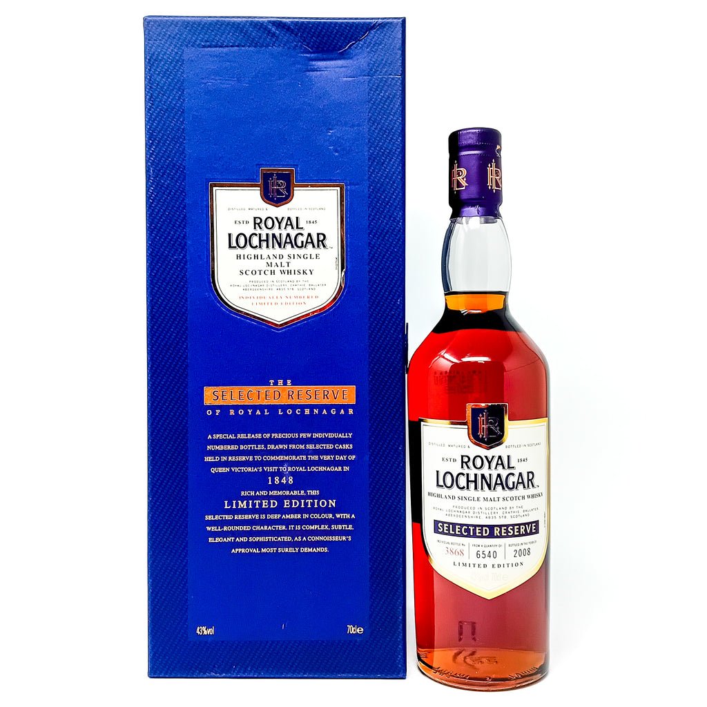Royal Lochnagar Selected Reserve 2008 Single Malt Scotch Whisky, 70cl, 43% ABV Royal Lochnagar Selected Reserve 2008 Single Malt Scotch Whisky, 70cl, 43% ABV