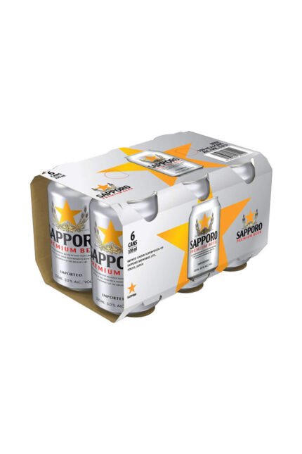 Sapporo Premium Lager 6Pk Cans