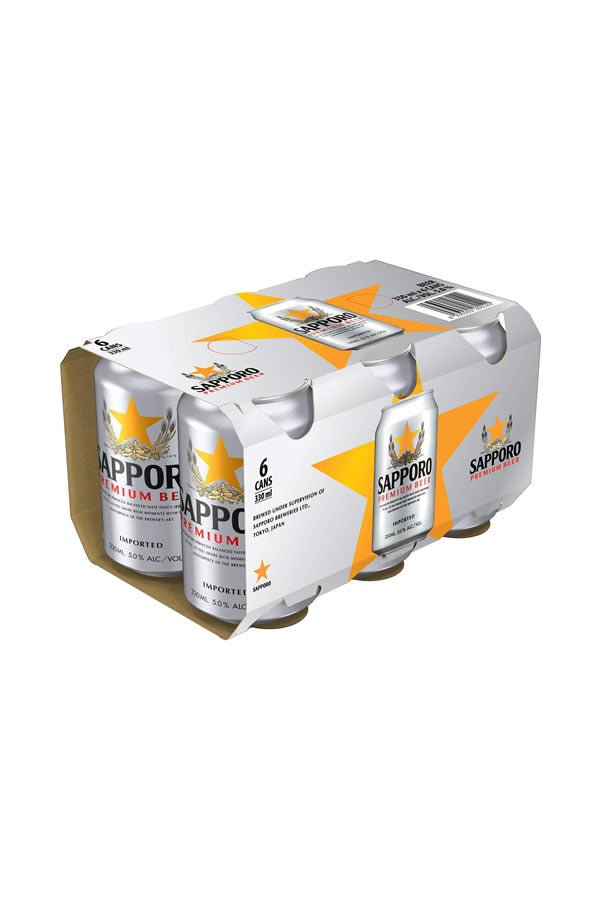 Sapporo Premium Lager 6Pk Cans Sapporo Premium Lager 6Pk Cans