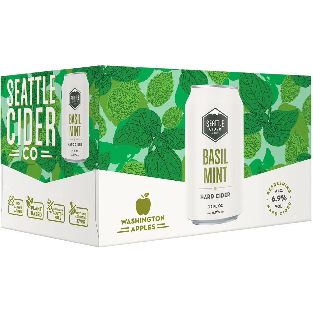 Seattle Cider Basil Mint 6Pk Seattle Cider Basil Mint 6Pk