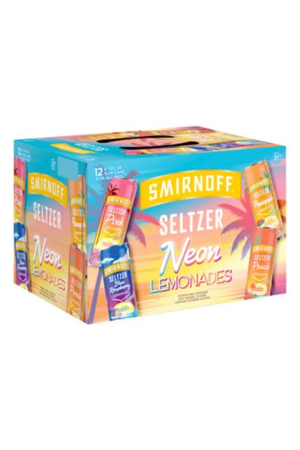 Smirnoff Seltzer Neon Lemonade Variety 12Pk