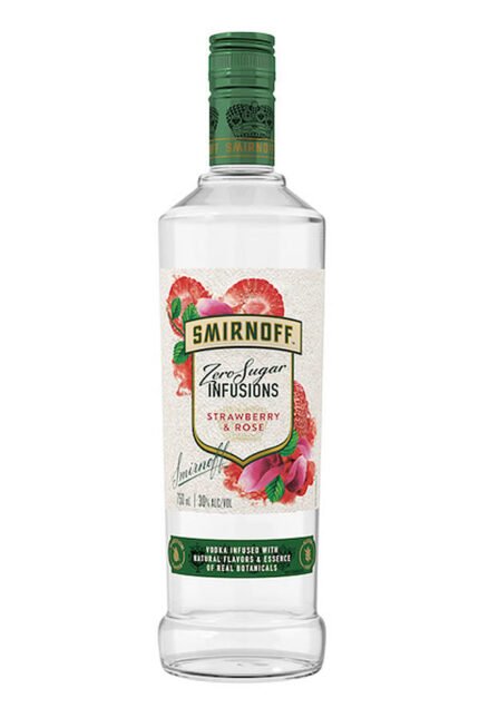 Smirnoff Zero Sugar Infusions Strawberry & Rose 750ML