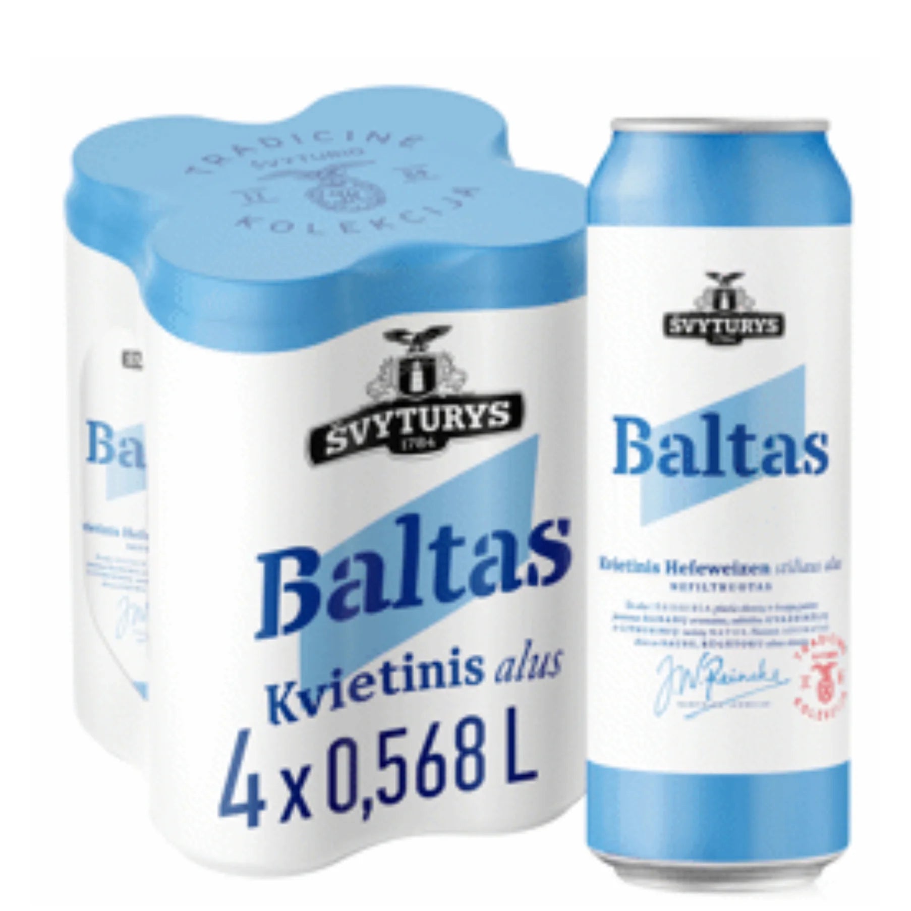 Svyturys Baltas 4Pk Cans Svyturys Baltas 4Pk Cans