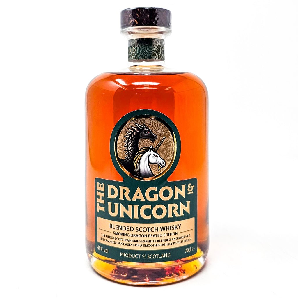 The Dragon & Unicorn Smoking Dragon Peated Edition Blended Scotch Whisky 70cl, 40% ABV The Dragon & Unicorn Smoking Dragon Peated Edition Blended Scotch Whisky 70cl, 40% ABV