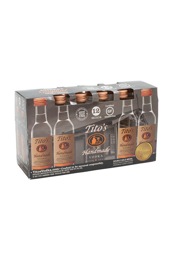 Tito's Handmade Vodka 50ML 12Pk Tito's Handmade Vodka 50ML 12Pk