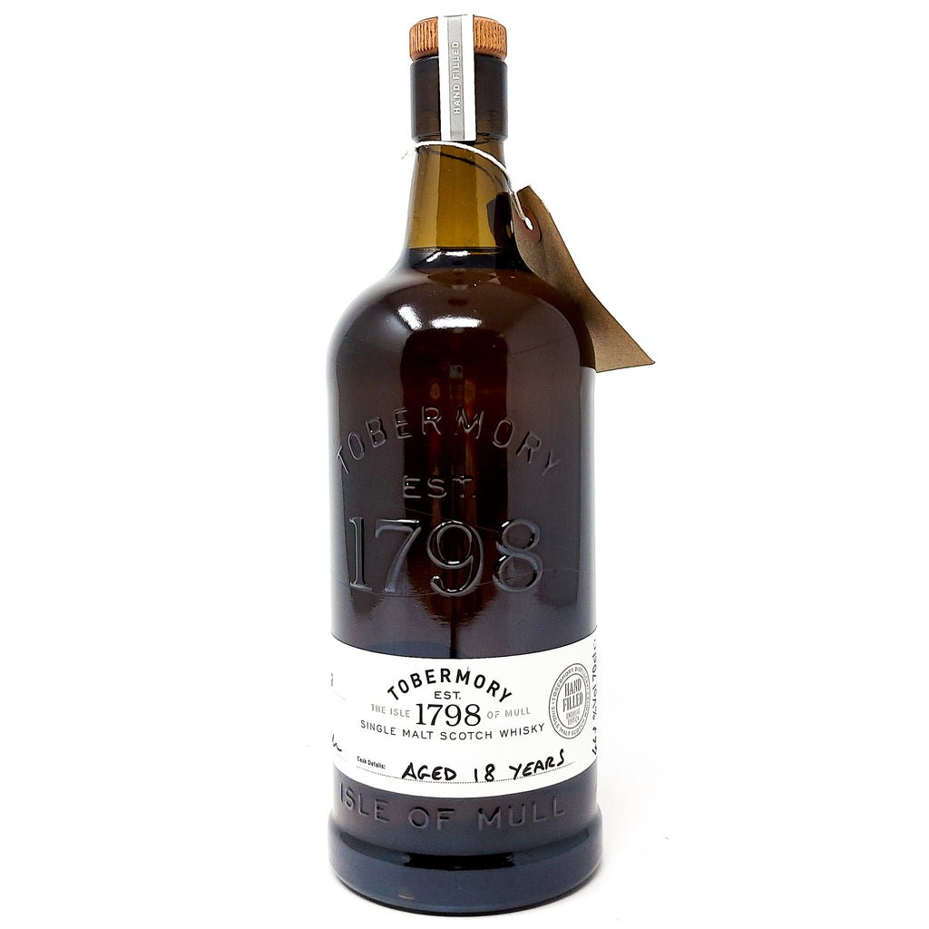 Tobermory 18 Year Old Hand Filled Single Malt Scotch Whisky, 70cl, 46.1% ABV Tobermory 18 Year Old Hand Filled Single Malt Scotch Whisky, 70cl, 46.1% ABV