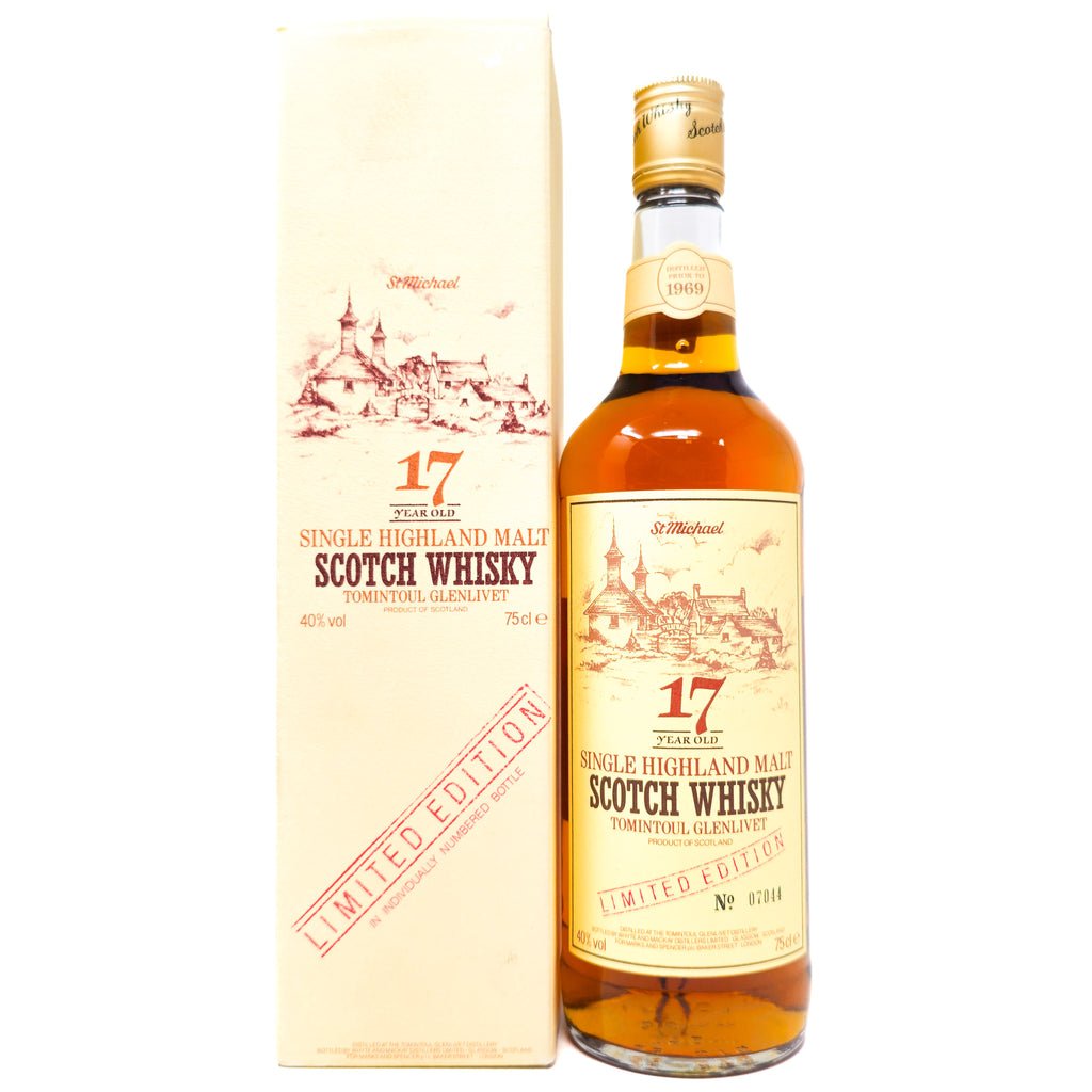 Tomintoul 1969 17 Year Old Marks & Spencer Single Malt Scotch Whisky, 75cl, 40% ABV Tomintoul 1969 17 Year Old Marks & Spencer Single Malt Scotch Whisky, 75cl, 40% ABV