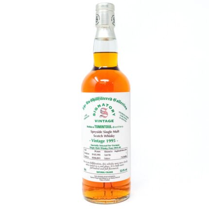 Tomintoul 1995 Signatory Vintage Single Malt Scotch Whisky, 70cl, 53.4% ABV