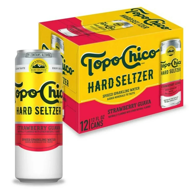 Topo Chico Strawberry Guava Hard Seltzer 12Pk Topo Chico Strawberry Guava Hard Seltzer 12Pk
