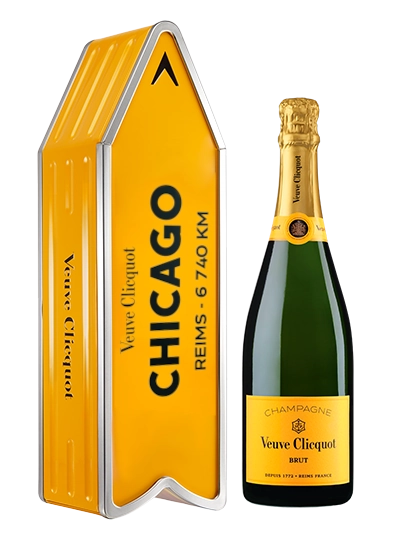 Veuve Clicquot Brut Yellow Label Chicago Arrow Tin 750ML