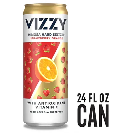 Vizzy Mimosa Hard Seltzer Strawberry Orange 24OZ