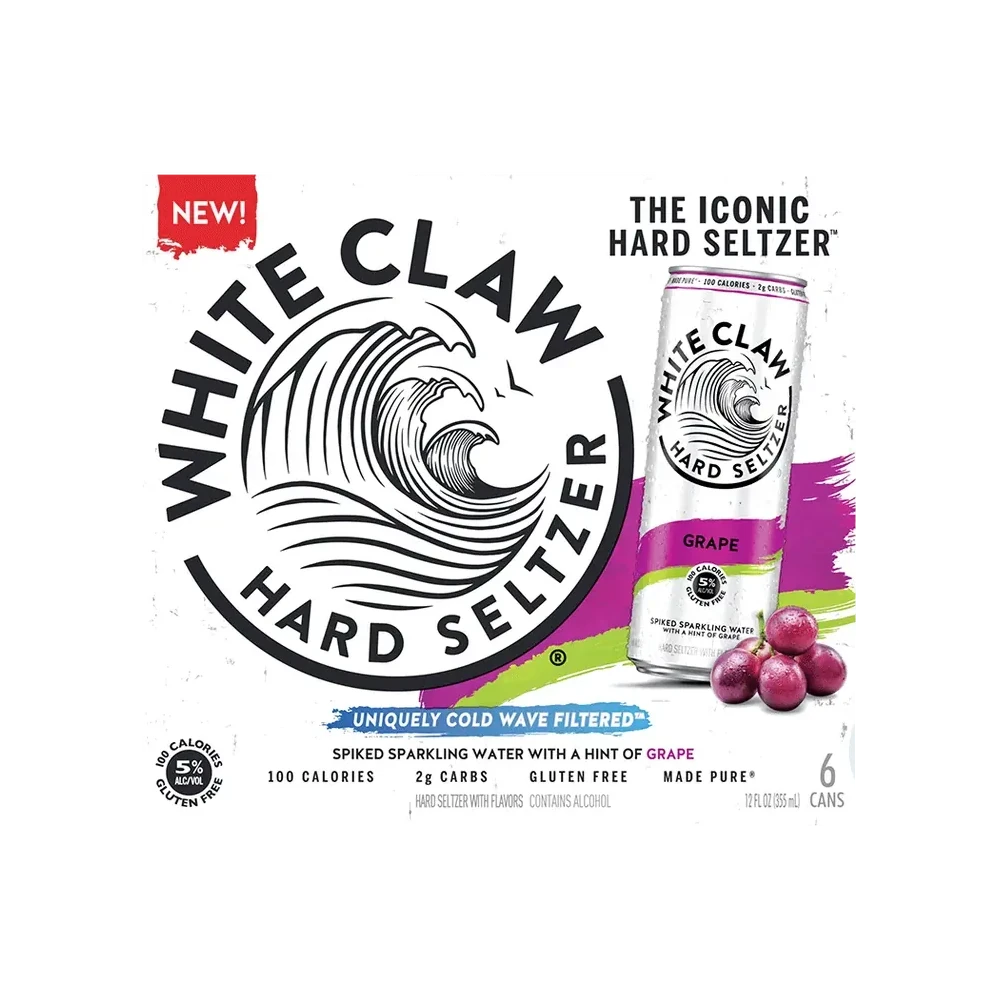 White Claw Hard Seltzer Grape 6Pk White Claw Hard Seltzer Grape 6Pk